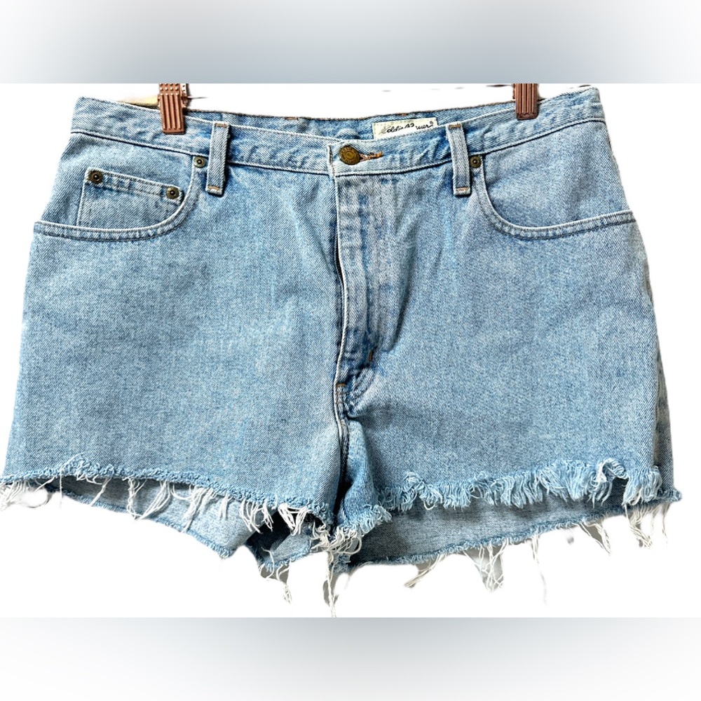 Eddie Bauer cut off blue Jean shorts‎ women’s size 14 (4042)